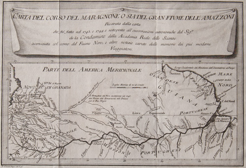 Carta del Corso del Maragnone o sia del Gran Fiume dell' Amazzoni 1763